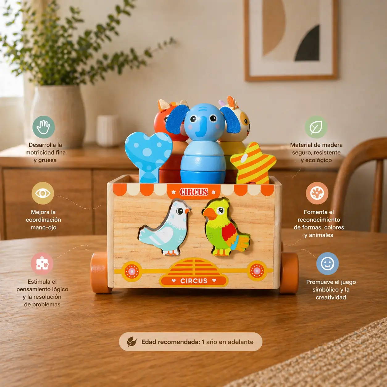 Carro Montessori con Animales