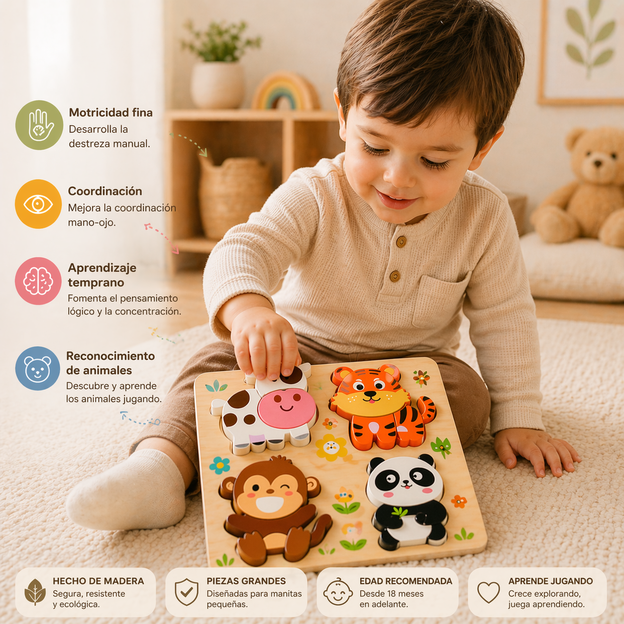 Encaje de Animales Montessori