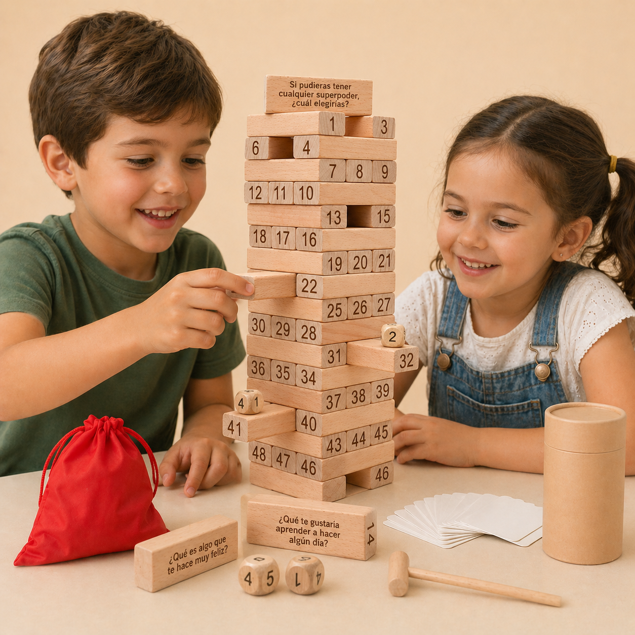 Torre Montessori de Equilibrio y Retos - 54 piezas - Portada