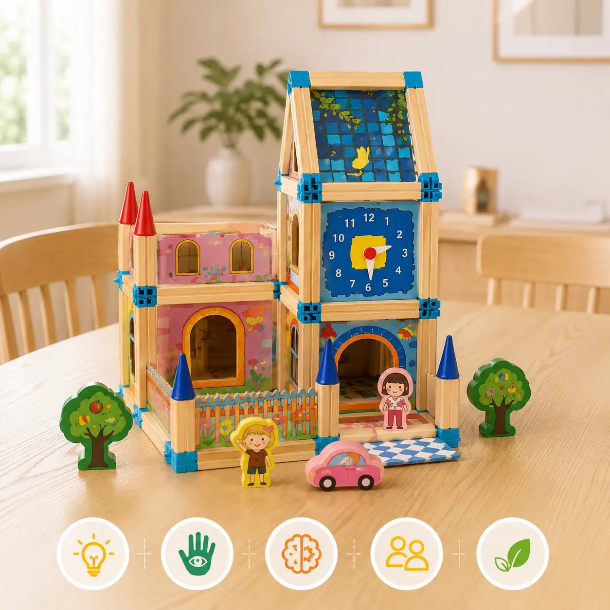 Constructor Creativo Montessori - 128 bloques